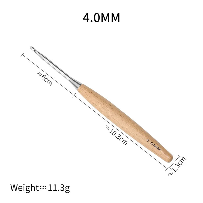 3-12mm Solid Wood Handle Crochet Hooks - ATSProducts