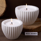 UdoCOol Round Striped Candle Jar - ATSProducts