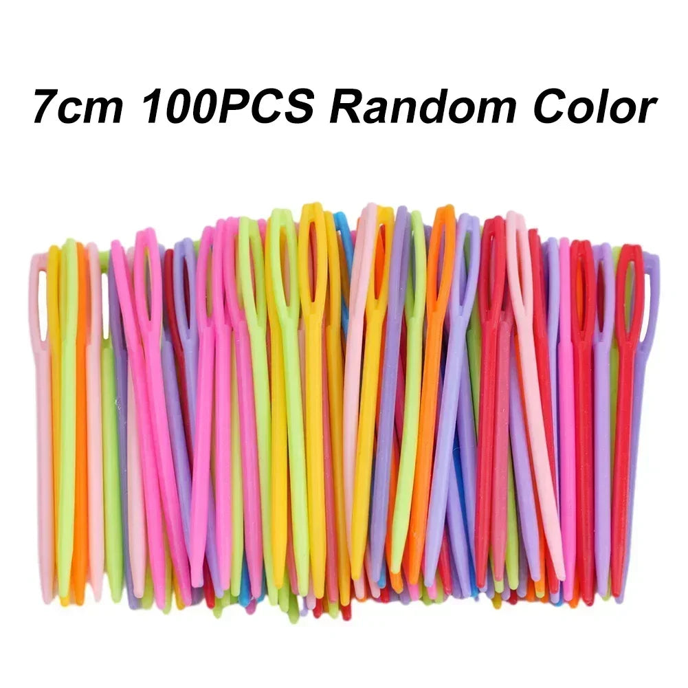 Vibratite 100PCS Mixed Color 5.5-15cm Plastic Knitting Needles - ATSProducts