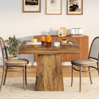 Tribesigns Square Dining Table for 4, 31.5-Inch With Sturdy Pedestal Base - ATSProducts