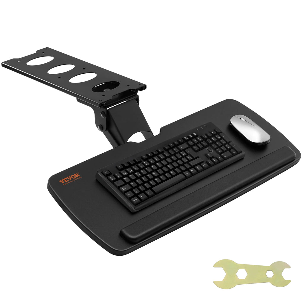 VEVOR Keyboard Tray under Desk Adjustable Height and Angle - ATSProducts