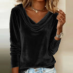 Bishan Elegant Velvet Long Sleeve Shirts - ATSProducts