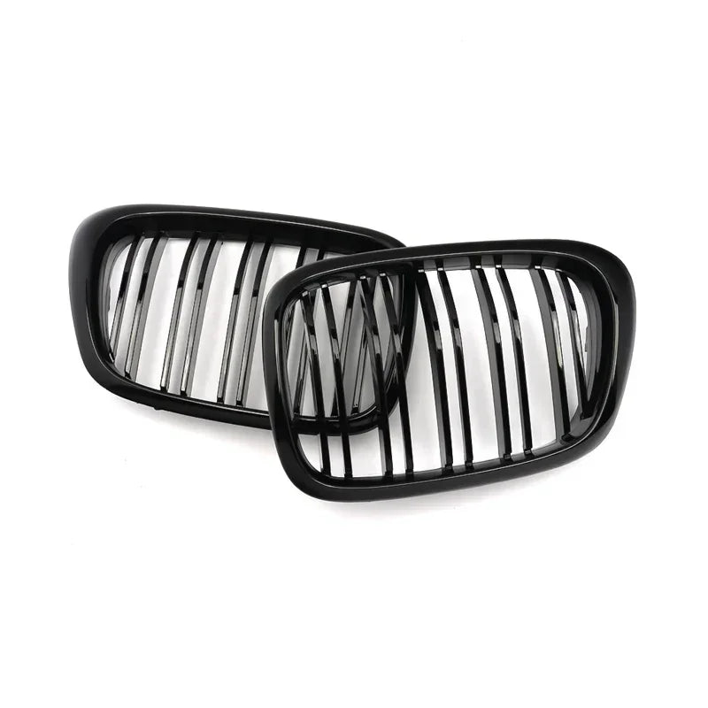 MagicKit Gloss Black Front Kidney Grilles For BMW E39 525 528 530 535 M5 1999-2003 - ATSProducts