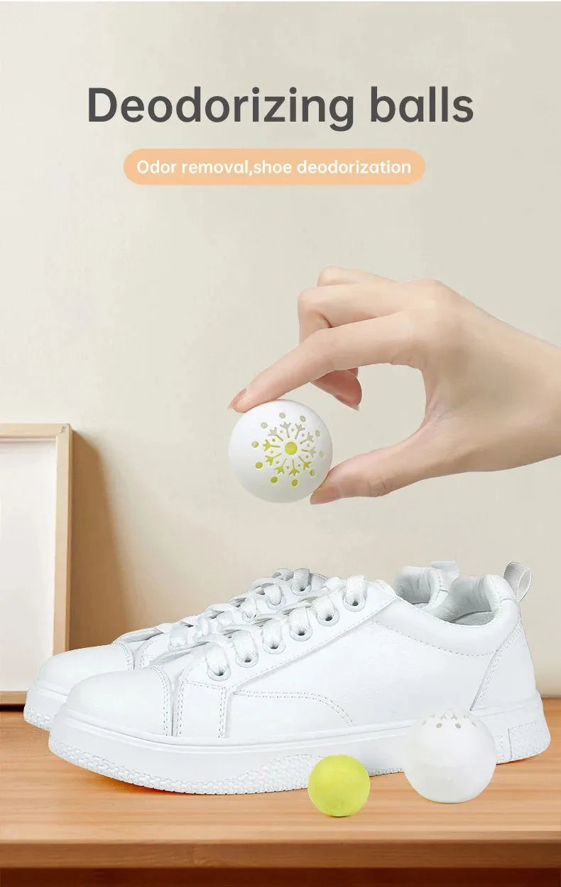 Deodorant Balls For Shoes Multifunction Jasmine Scent Fresheners Footwear Shoe Closet Toilet Deodorization Long-lasting Aromatic - ATSProducts