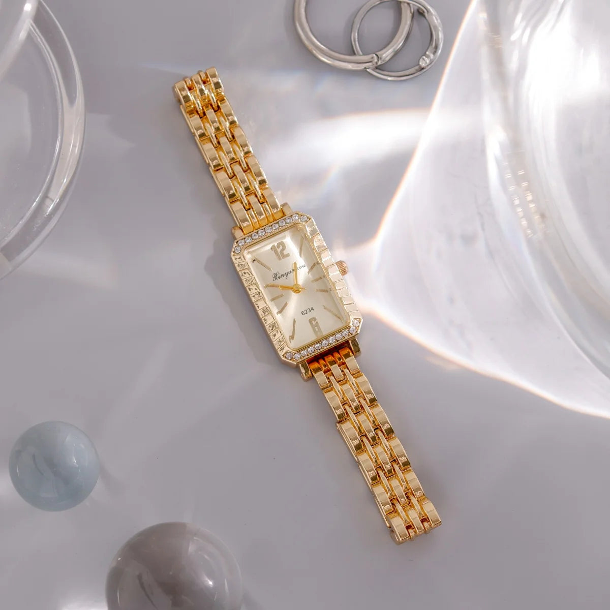 Classic Watch With Rectangular Dial - ATSProducts