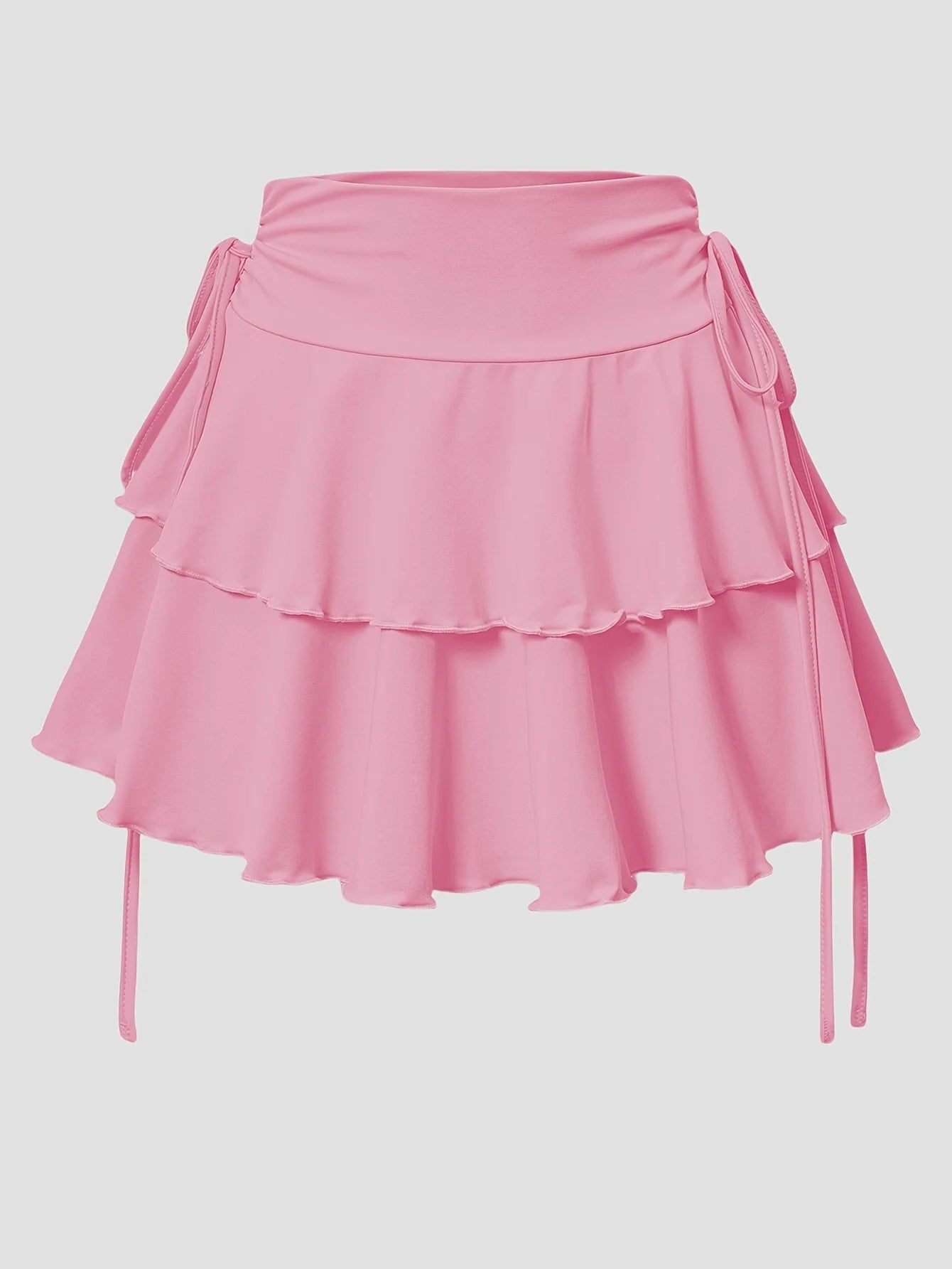 Cherry Aka Solid Color High-Waist Mini Skirt - ATSProducts