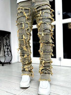 Men's Ripped Straight Leg Skinny Jeans - ATSProducts