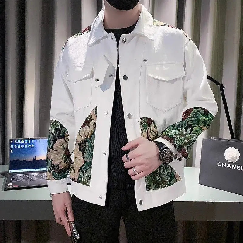 Turn-down Collar Embroidered Jacket - ATSProducts