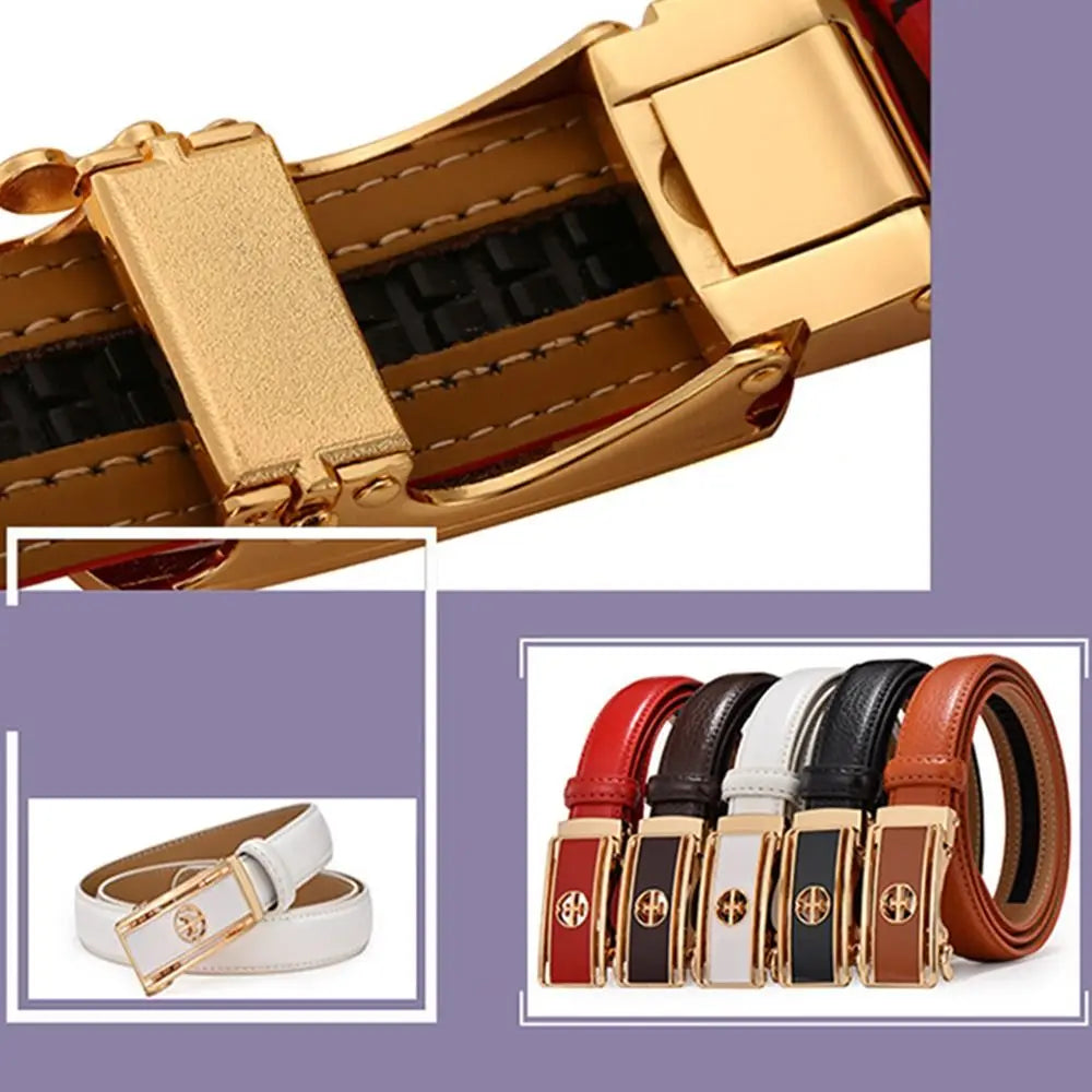 Genuine Leather Automatic Buckle Belt - ATSProducts