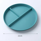 Three-Compartments Divided Plate Eco-Friendly Wheat Straw Reusable Children Dishes Anti-fall Plastic Kitchen Dinnerware Plates - ATSProducts