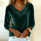 Bishan Elegant Velvet Long Sleeve Shirts - ATSProducts