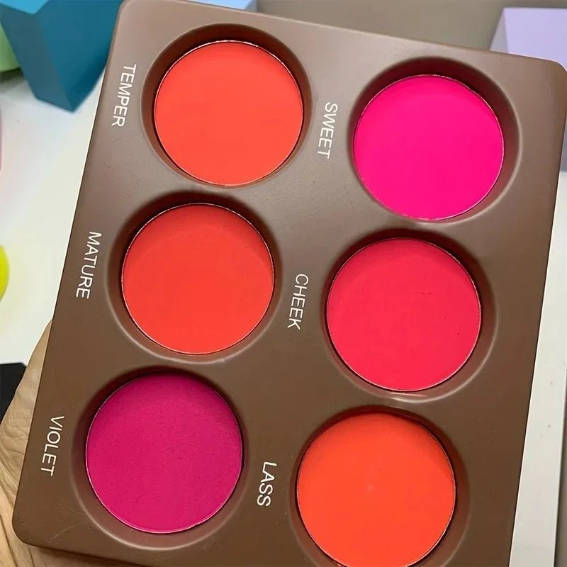 Romantic Flower 6 Color Waterproof Matte Blush Palette - ATSProducts