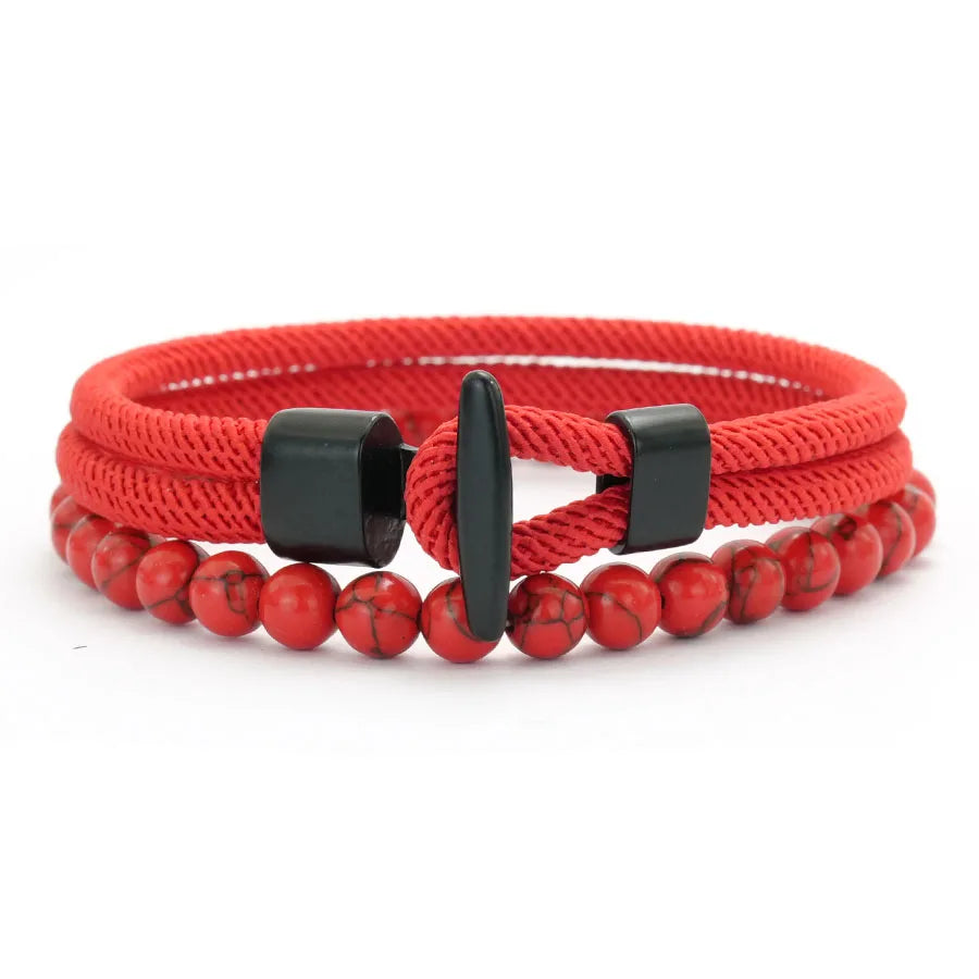 Diffone Classic 2Pc Rope and Beaded Bracelet - ATSProducts