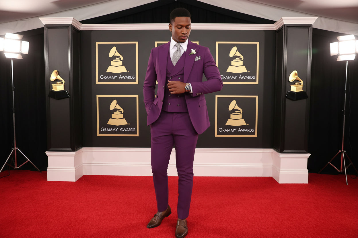 Men's Slim-Fit Three-Piece Suit - ATSProducts