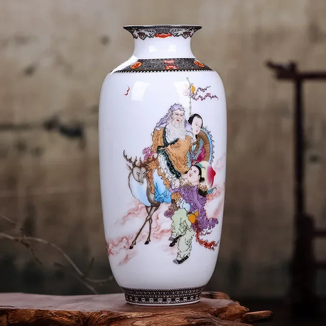 Mosheng Ceramic Jingdezhen Chinese Traditional Flower Vases