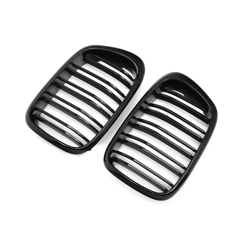 MagicKit Gloss Black Front Kidney Grilles For BMW E39 525 528 530 535 M5 1999-2003 - ATSProducts