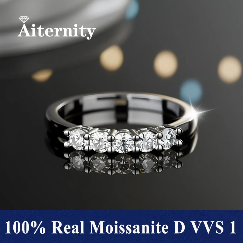 Platinum-Plated Moissanite Eternity Band - ATSProducts