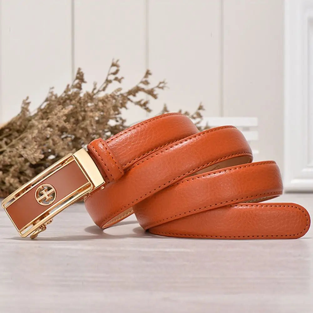 Genuine Leather Automatic Buckle Belt - ATSProducts