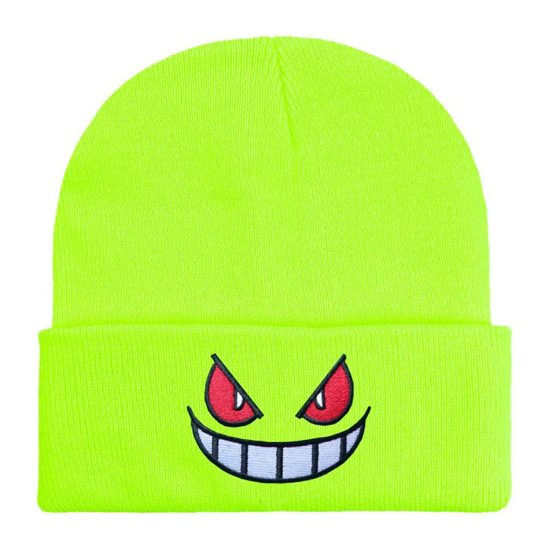 19 Colors Cartoon Evil Eyes Embroidered Beanies - ATSProducts