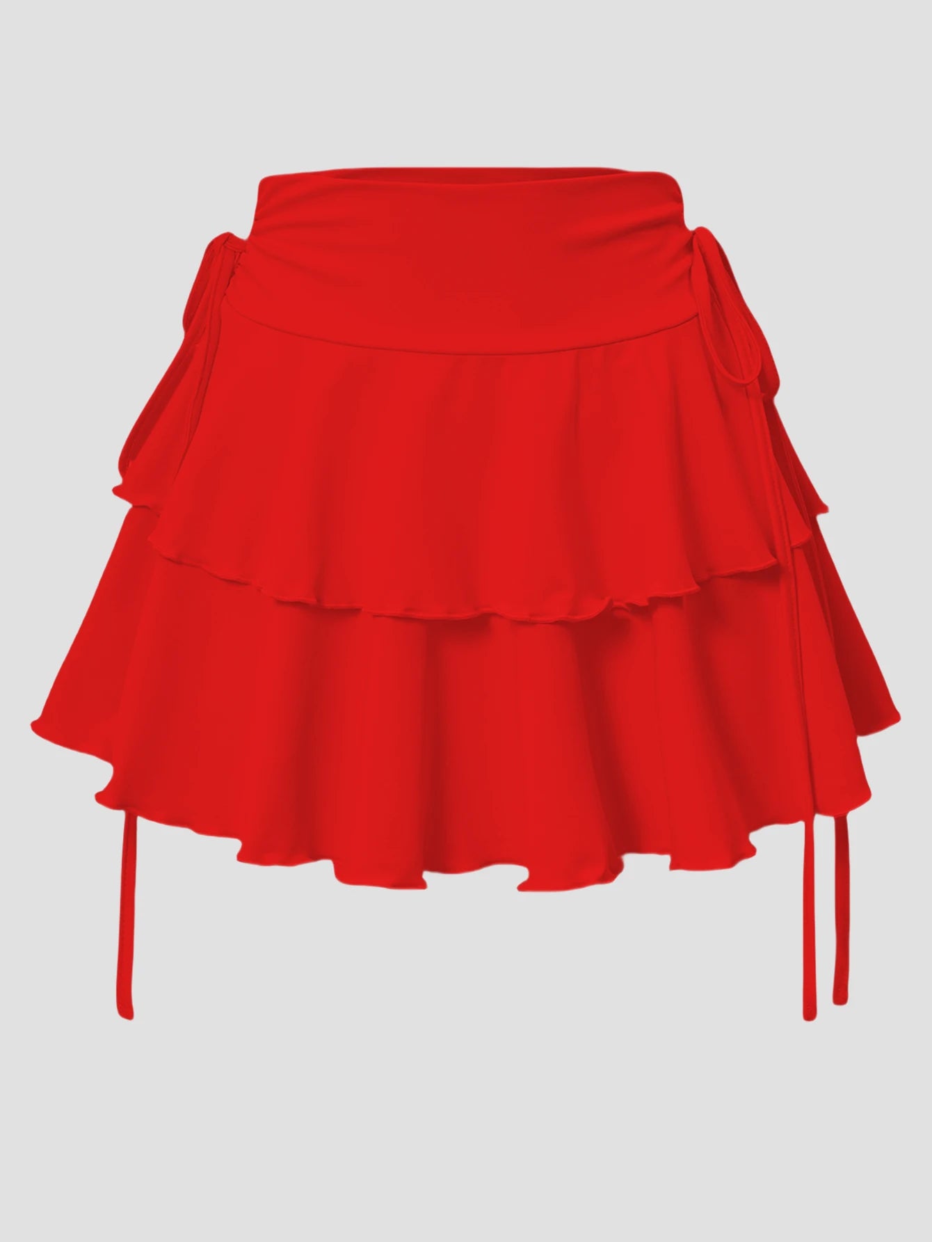 Cherry Aka Solid Color High-Waist Mini Skirt - ATSProducts