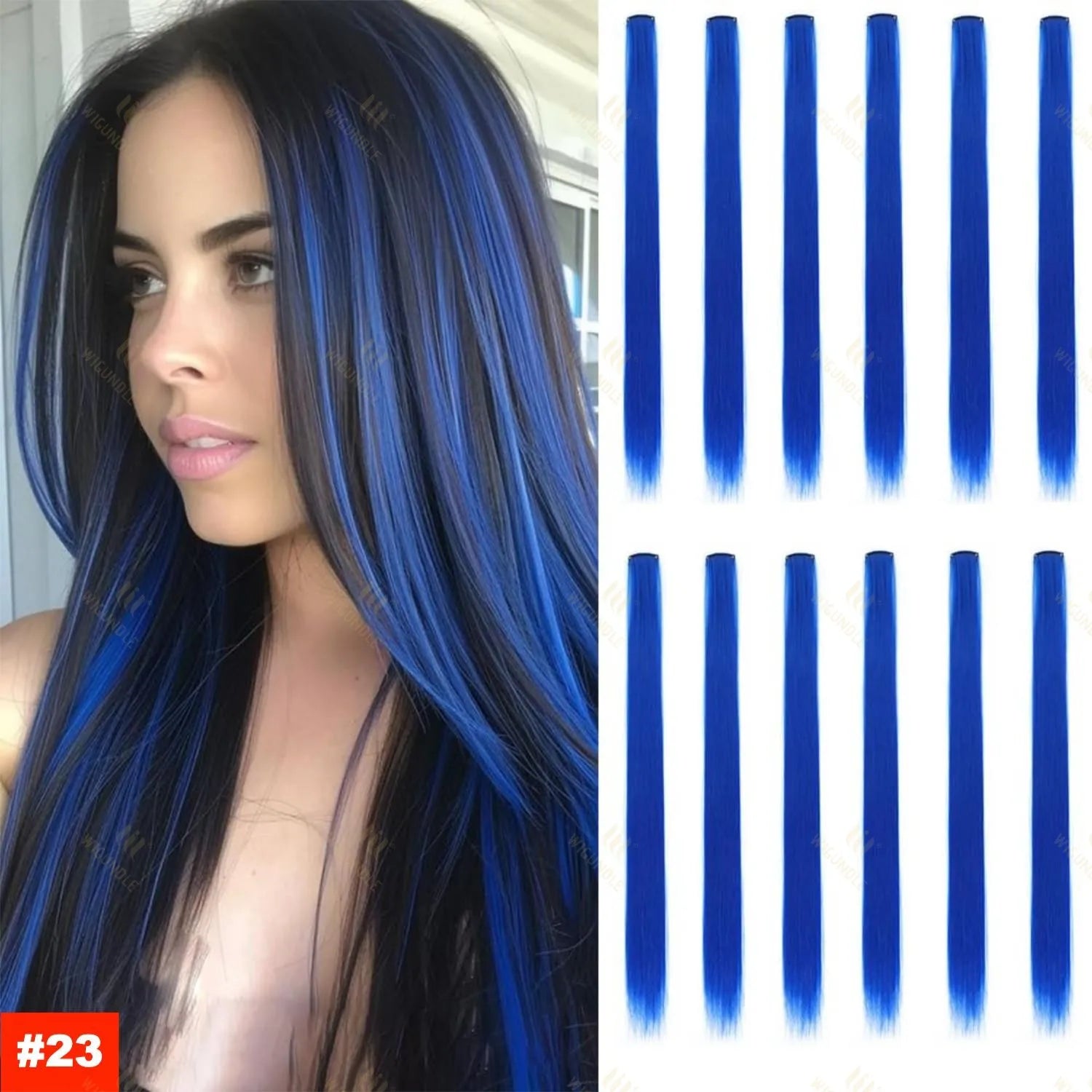 Xbuyit Colored Party Highlights Clip in HairExtension - ATSProducts