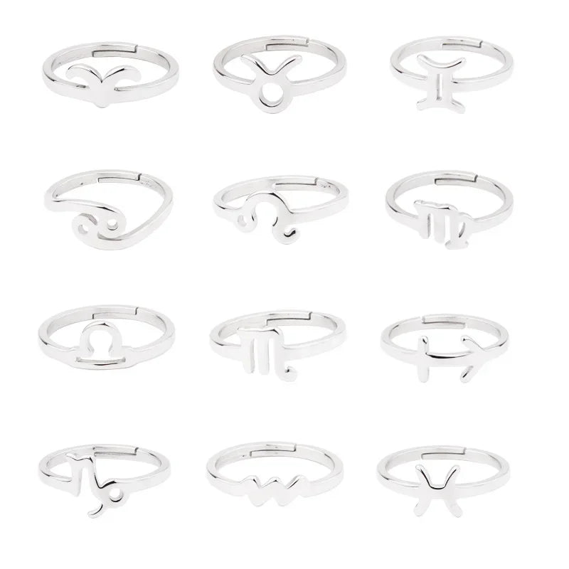 12 Constellation Adjustable Rings