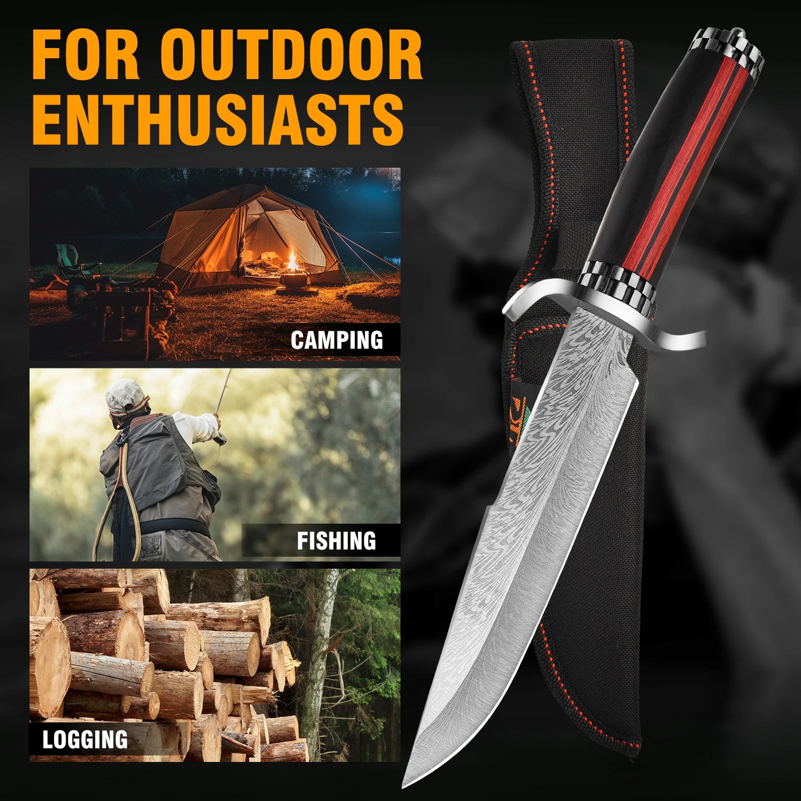 1Pc Sheathed Belt Knife - ATSProducts