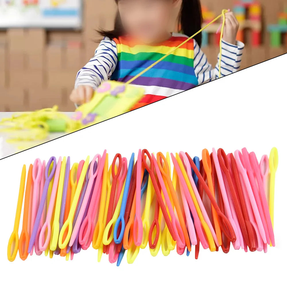 Vibratite 100PCS Mixed Color 5.5-15cm Plastic Knitting Needles - ATSProducts