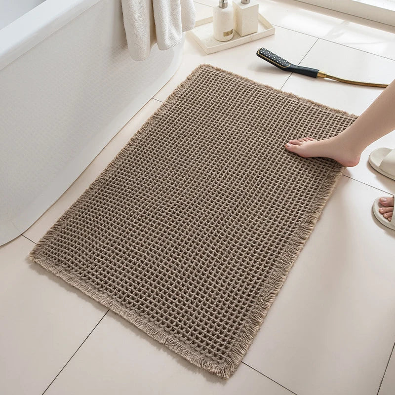 Absorbent Waffle Non-Slip Bath Mat - ATSProducts
