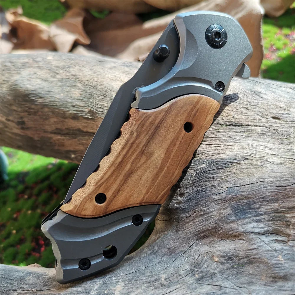 Folding Tactical Knife With Titanium-Plated Blade - ATSProducts
