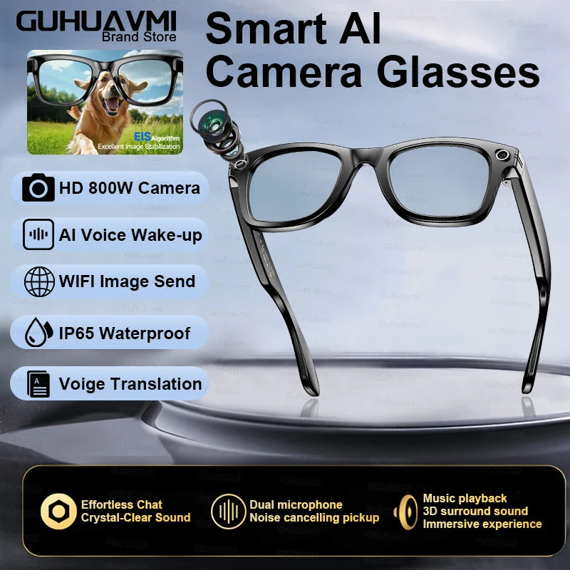 Guhuavmi AI Translation Smart Glasses With 4K Camera - ATSProducts