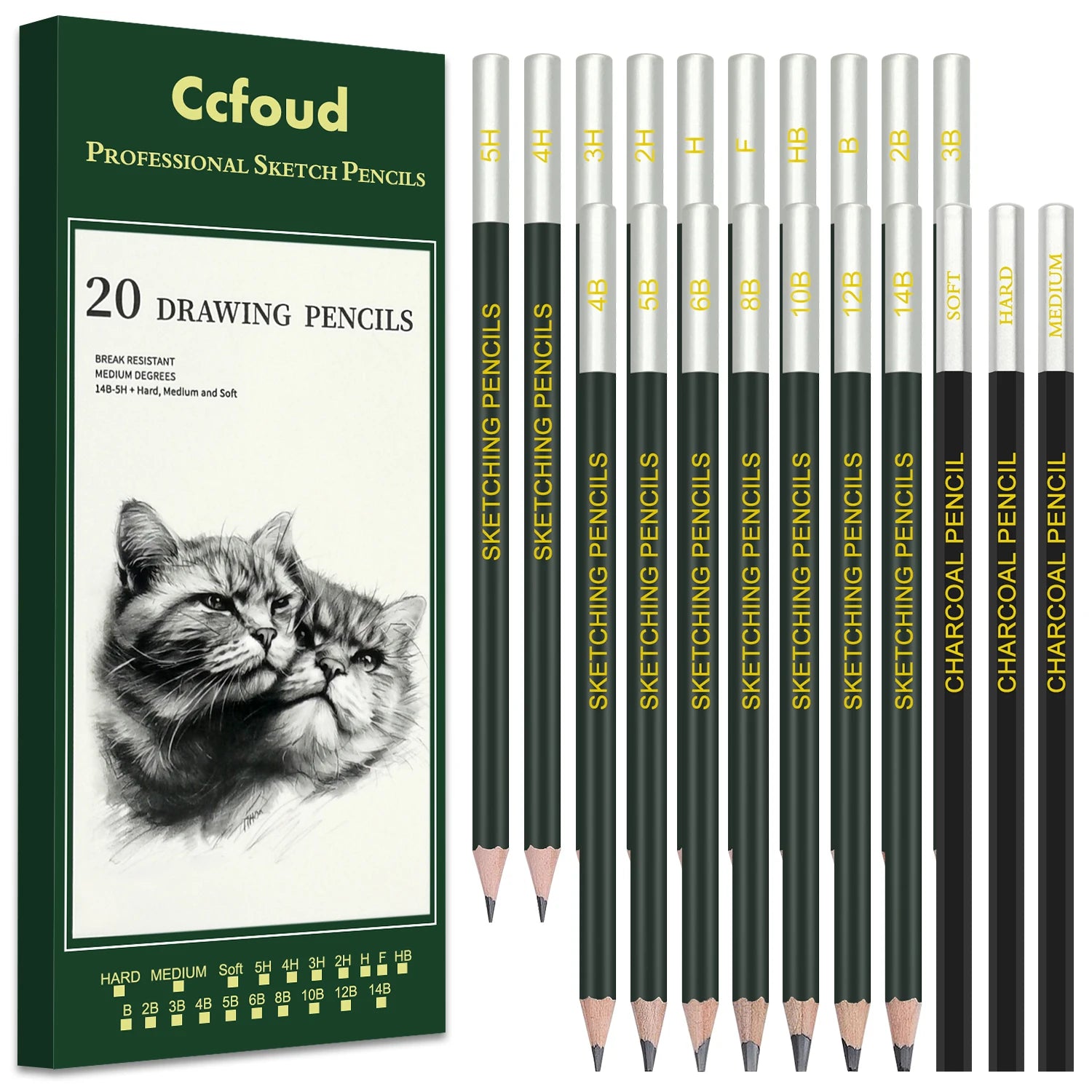 6-29pcs Pro Sketching Pencils Set - ATSProducts