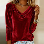 Bishan Elegant Velvet Long Sleeve Shirts - ATSProducts