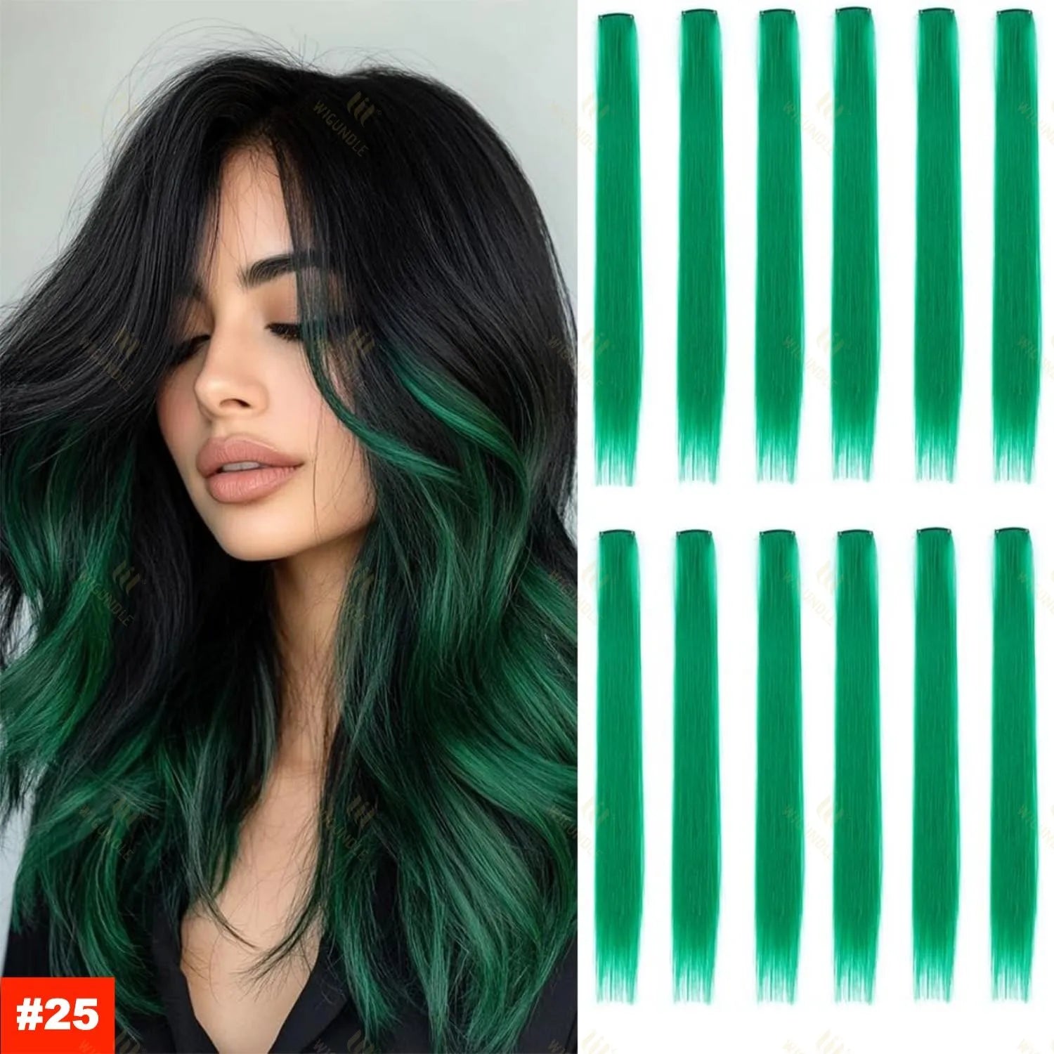 Xbuyit Colored Party Highlights Clip in HairExtension - ATSProducts