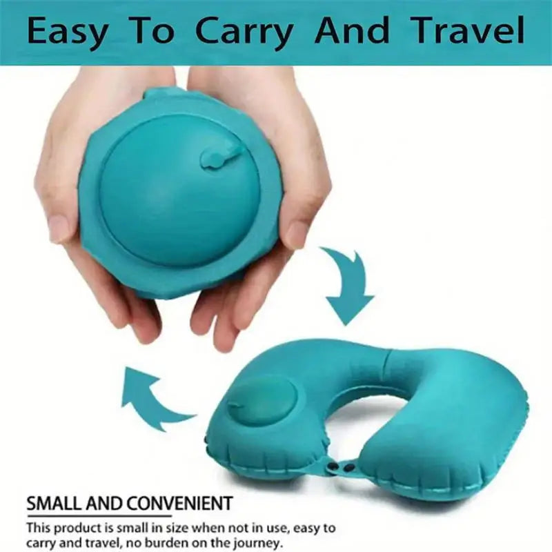 Bigsweety Inflatable Portable Neck Pillow U-shaped