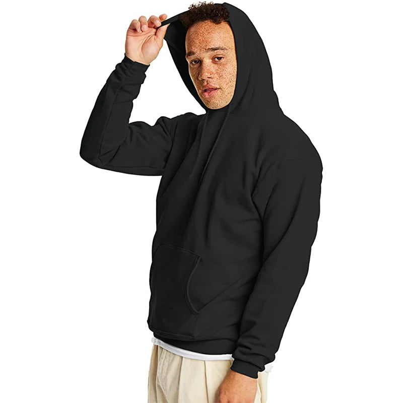 Men's Hoodies Women Pullover Spring Autumn Casual Hoodie Sweatshirts Solid Color Hoodies Oversize Black Sweatshirt For Male - ATSProducts
