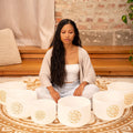 Solfeggio Crystal Singing Bowl Set (396, 417, 528, 639, 741, 852 Hz) - ATSProducts