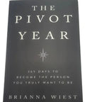 Book titled 'The Pivot Year' by Brianna Wiest on a white background