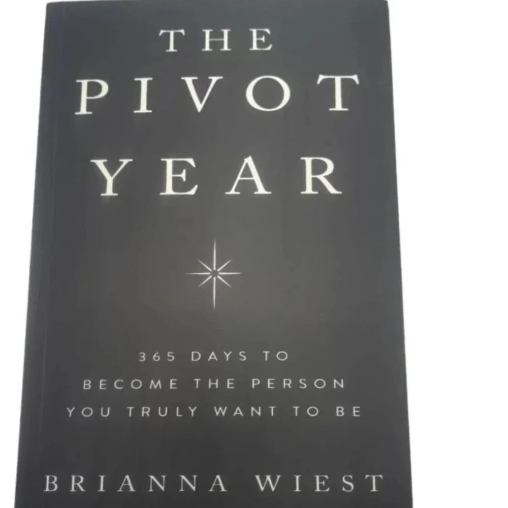 Book titled 'The Pivot Year' by Brianna Wiest on a white background