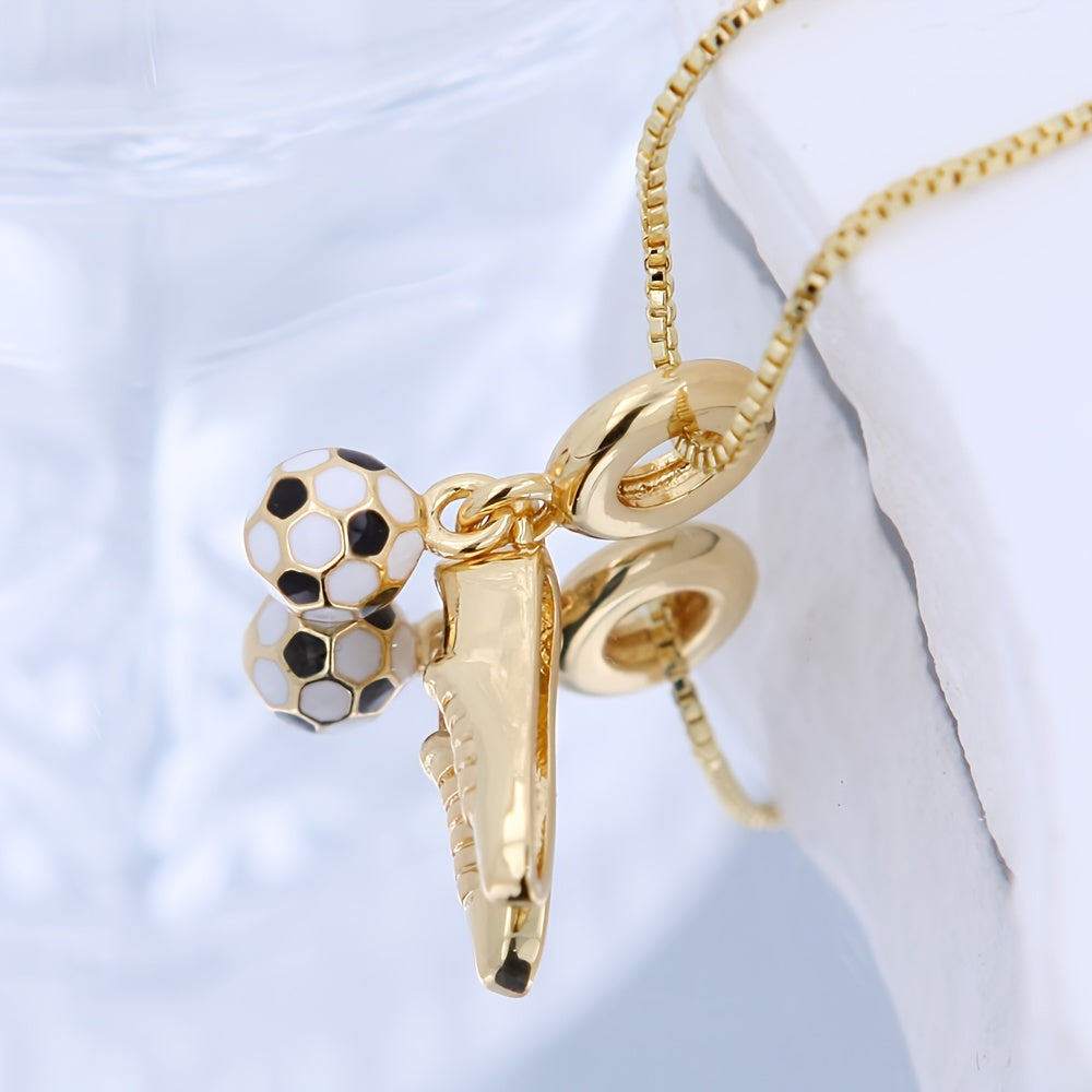Copper Soccer Pendant Necklace - ATSProducts