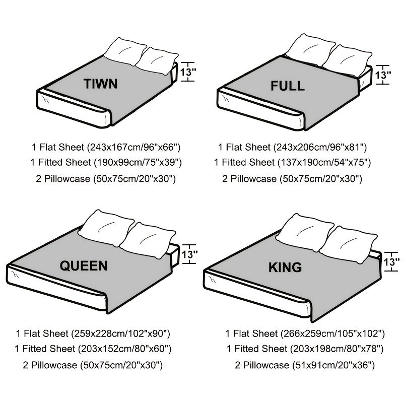 4pc Satin Bed Sheet Set - ATSProducts