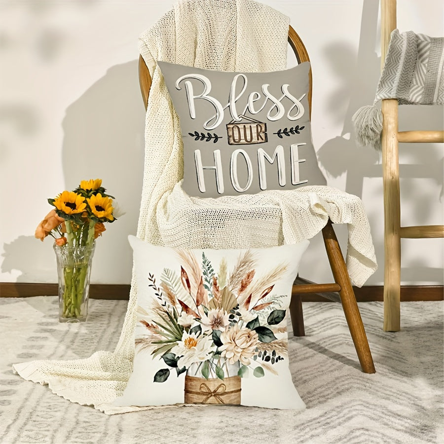 4pcs/set eucalyptus leaf house decoration pillows - ATSProducts