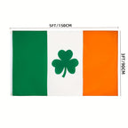 0*150cm 3x5fts Ireland Irish Shamrock Flag - ATSProducts