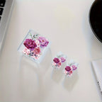 3-Piece Rose Pattern Transparent Charger Case - ATSProducts