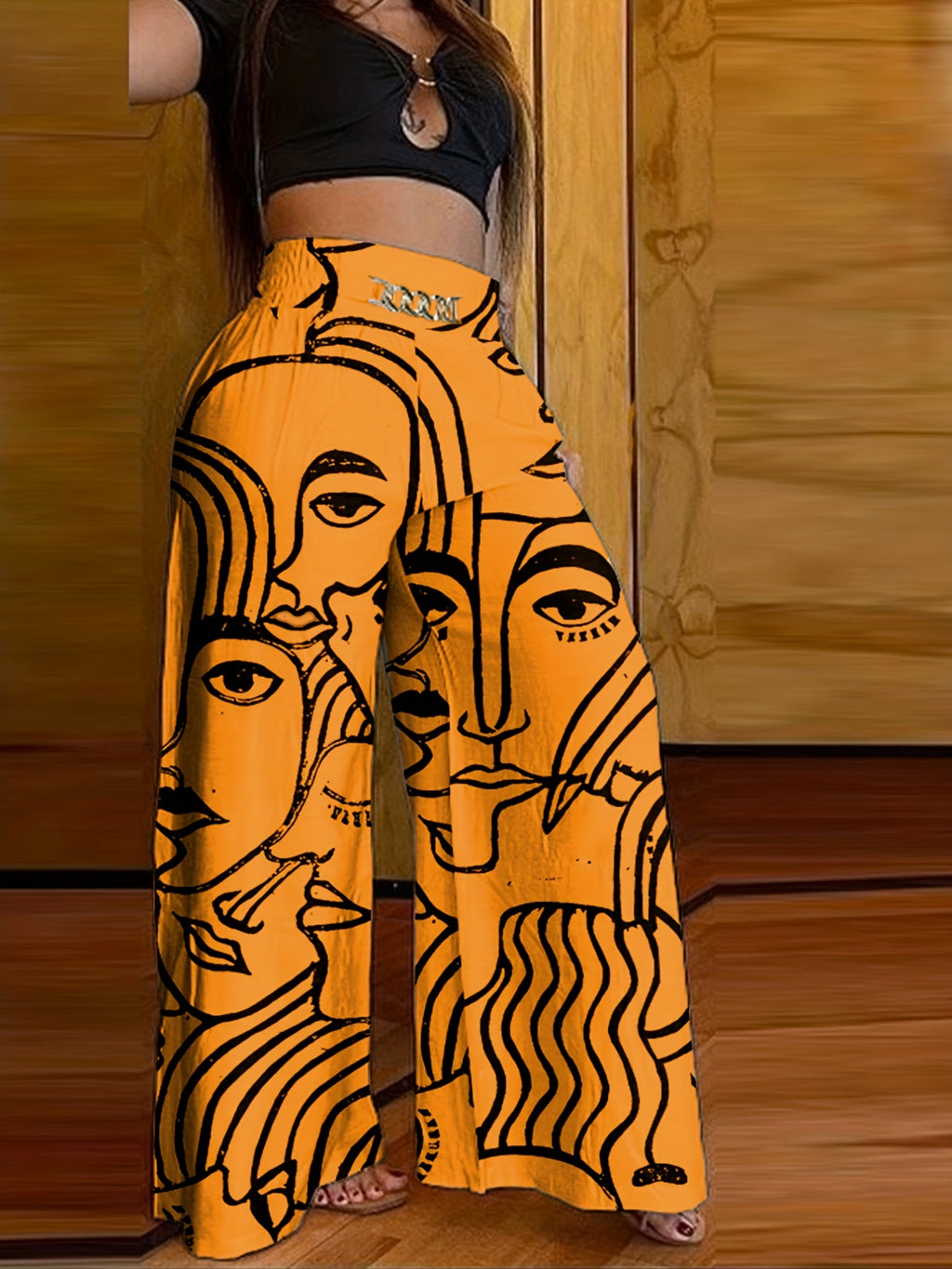 Casual Wide Leg High Waist Pants - ATSProducts