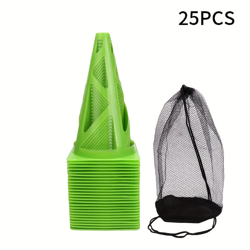 25pcs Multi-Color 9" Hollow Sports Training Cones - ATSProducts