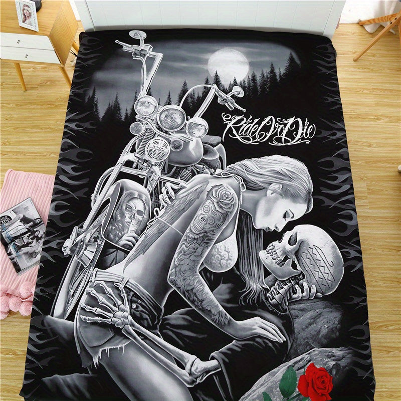 Skull Rose 3pcs Bedding Set - ATSProducts