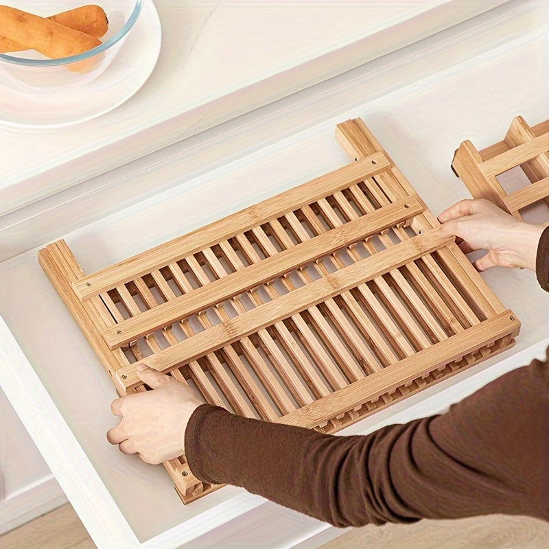 Large Bamboo Dish Rack with Utensil Holder - ATSProducts