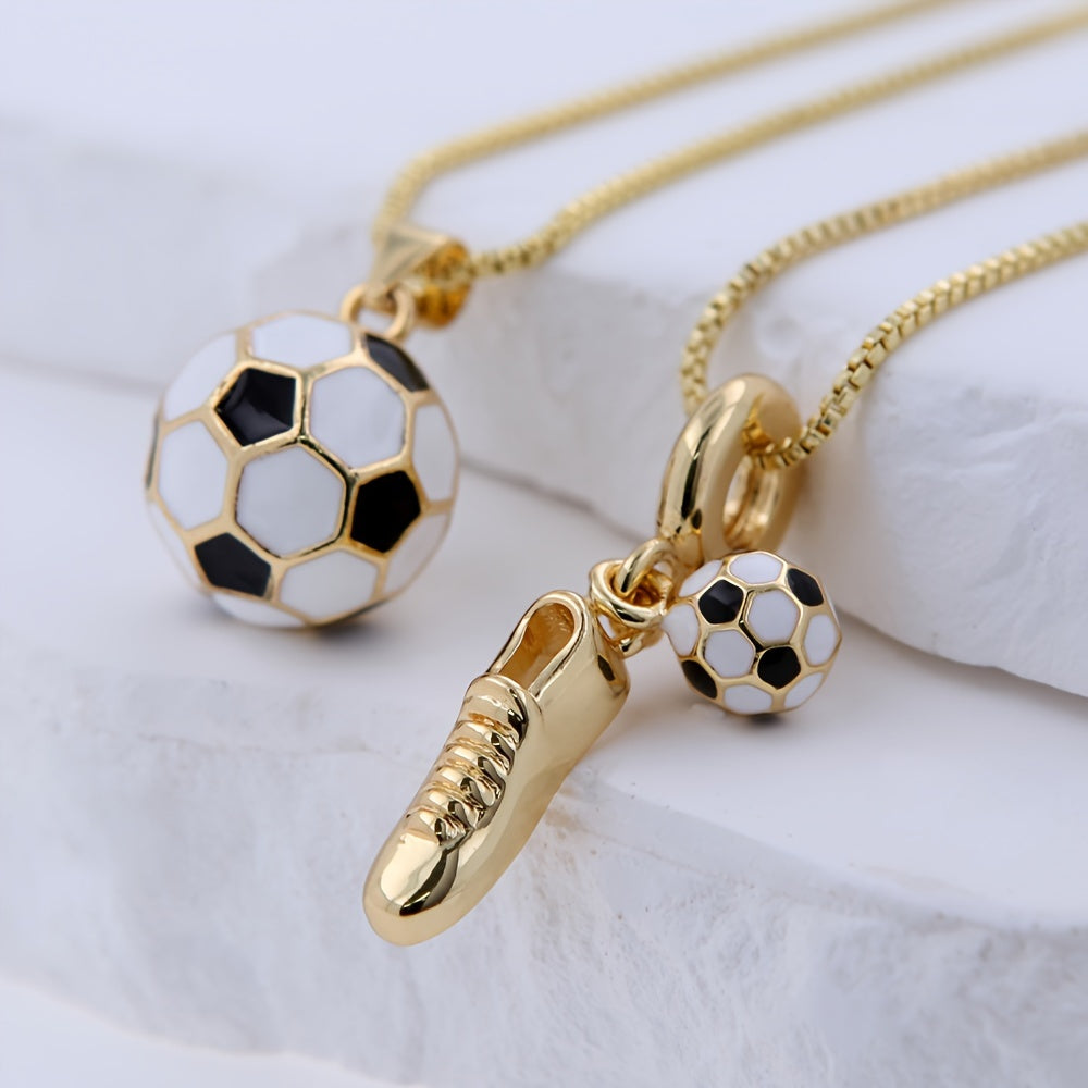 Copper Soccer Pendant Necklace - ATSProducts