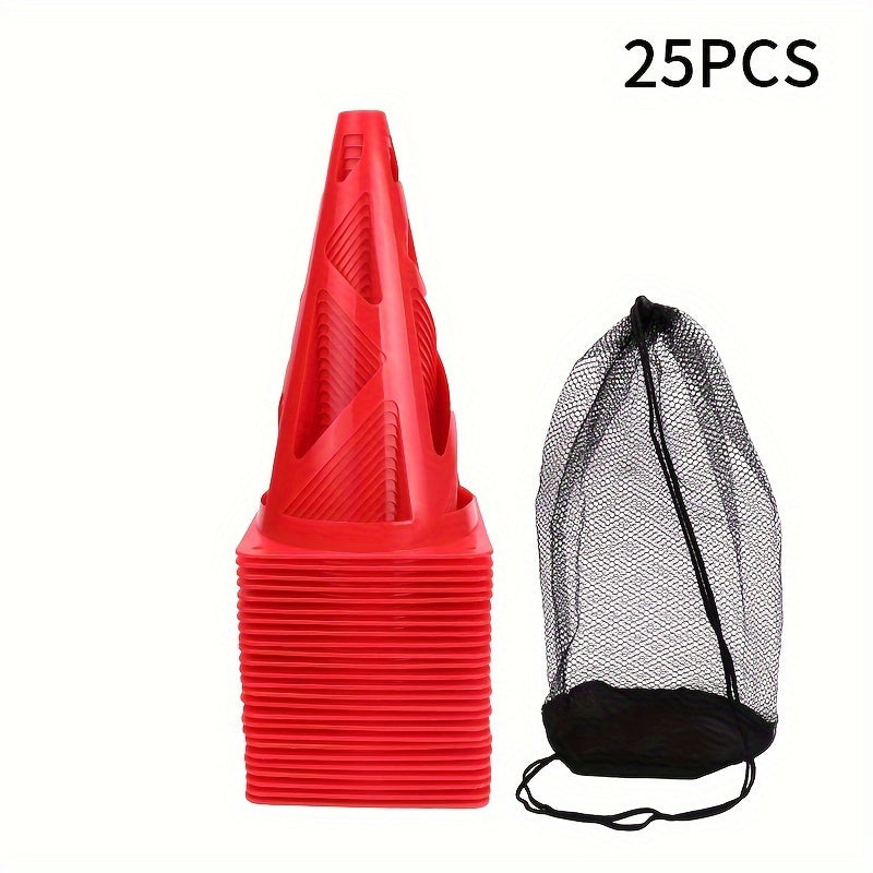 25pcs Multi-Color 9" Hollow Sports Training Cones - ATSProducts